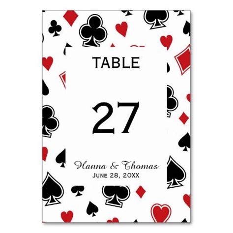 Table Numbers Wedding Las Vegas Casino Party | Zazzle | Casino, Casino theme, Vegas theme