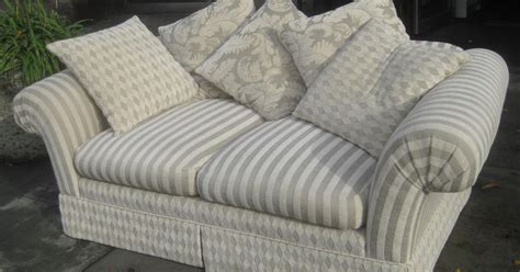 UHURU FURNITURE & COLLECTIBLES: SOLD - Striped Loveseat - $125