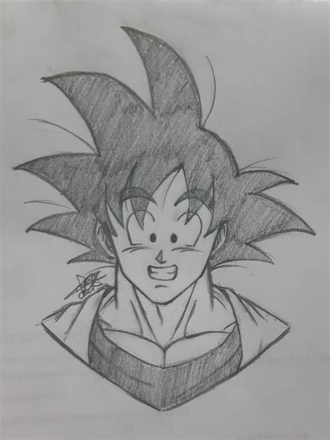 Goku Sketch (It's been a year since I've drawn him) : r/dbz