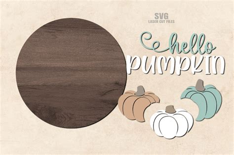 Hello Pumpkin SVG | Fall SVG Laser Cut Files | Welcome Sign SVG - So Fontsy