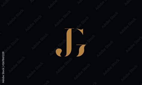 JG logo design template vector minimal design Stock Vector | Adobe Stock