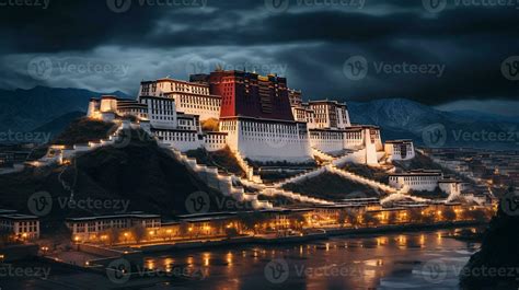 Night view of Potala Palace. Generative AI 32976448 Stock Photo at Vecteezy