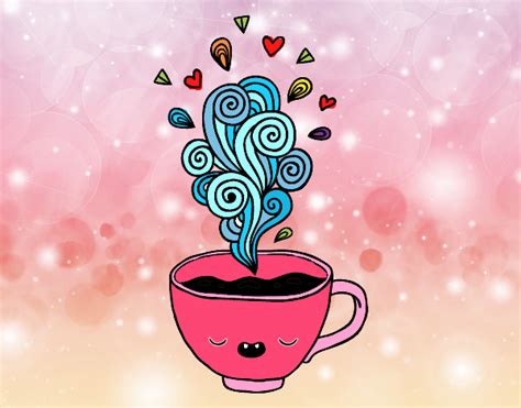 Dibujo de Taza de café kawaii pintado por en Dibujos.net el día 14-04 ...