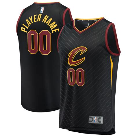 Fanatics Branded Cleveland Cavaliers Black Fast Break Custom Replica ...