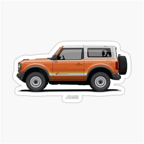 "NEW BRONCO - Orange" Sticker for Sale by ARVwerks | Redbubble