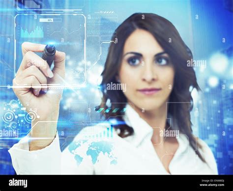 Futuristic computer interface Stock Photo - Alamy