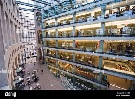 Inside Vancouver Public Library, designed by Moshe Safdie, Vancouver, British Columbia, Canada ...