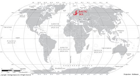 World Map Baltic Sea