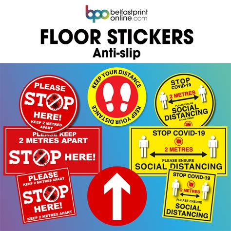 COVID-19 Floor Stickers - Belfast Print Online