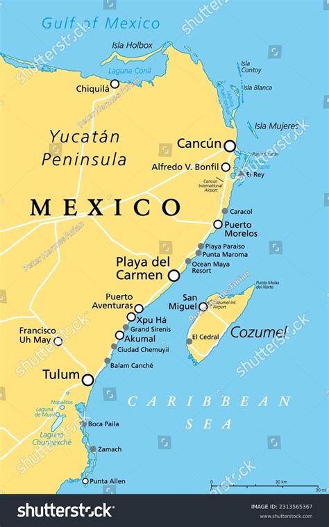 Map Of Cancun And Riviera Maya - Wynne Karlotte