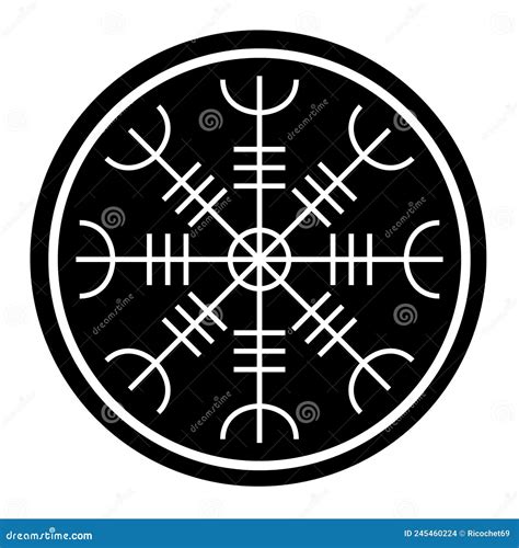 Helm of awe symbol icon stock illustration. Illustration of magic ...