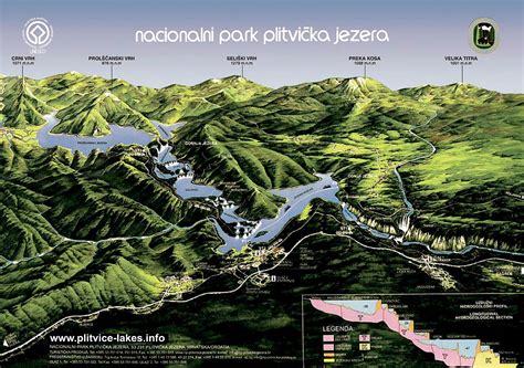 Visitor Map (3D) of Plitvice Lakes National Park (2009) - Plitvice-Lakes.info