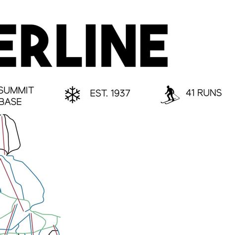 Timberline Ski Resort Printable Map 16x20 | Etsy