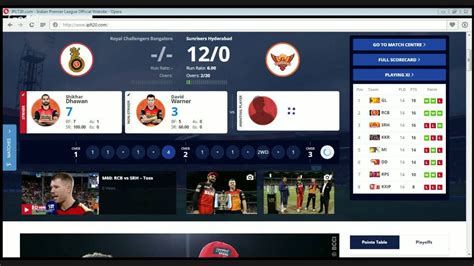 Live Cricket - IPL 2016 Live Cricket Match Today - IPL T20 Live Score card - YouTube