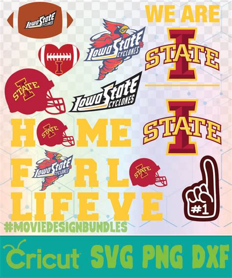 IOWA STATE CYCLONES FOOTBALL NCAA LOGO SVG, PNG, DXF - Movie Design Bundles