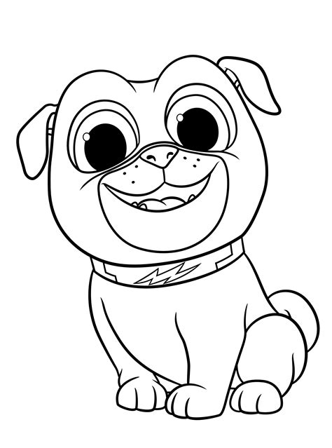 Printable Colouring Pages Puppies