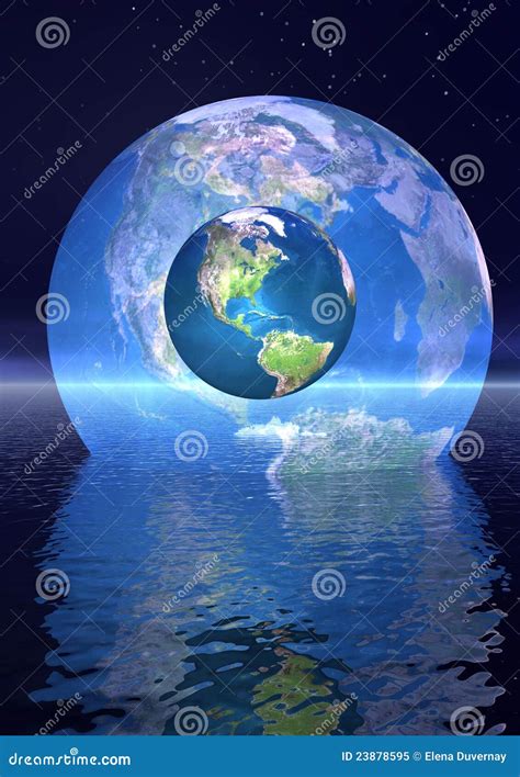 Earth by night stock illustration. Illustration of outer - 23878595