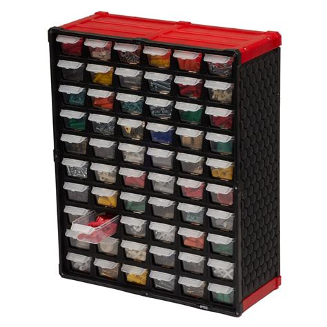 TAFCO Product 60-Compartment Small Parts Organizer, Red-DSOR60TRD - The ...