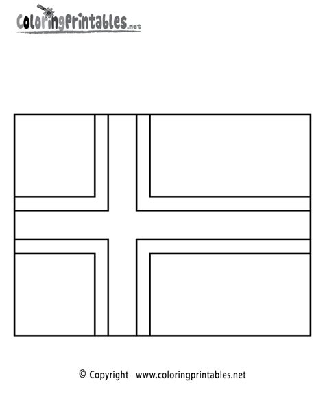 Free Printable Norway Flag Coloring Page