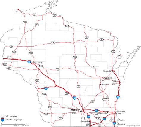 Wisconsin State Road Map - Alanna Leontyne