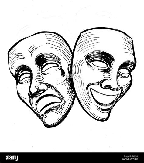 Two Face Mask Outline