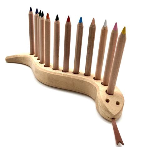 Wooden Pencil Holder - Snake