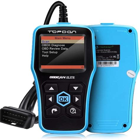 TOPDON Elite OBD2 Scanner ABS/SRS Diagnostic Tool for Full OBD2 Functions and ABS/SRS Warning ...