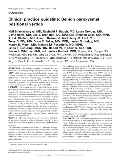 (PDF) American Academy of Otolaryngology-Head and Neck Surgery ...