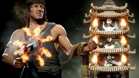 Mortal Kombat 11 Rambo Gameplay Klassic Tower Walkthrough MK11 (No Commentary) - YouTube