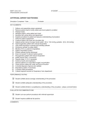 Fillable Online actx ARTIFICIAL AIRWAY SUCTIONING - Amarillo College ...