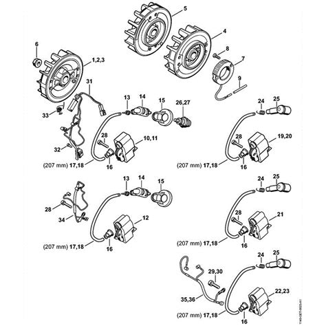 Stihl MS 362 Chainsaw (MS 362 C-M RZ) Parts Diagram, MS362CMRZ-F IGNITION (14.2017)