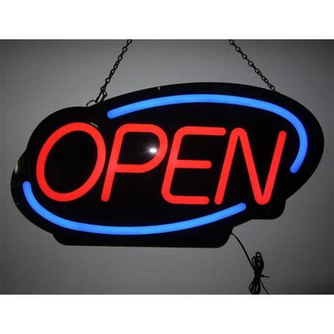 OPEN FLASHING OVAL LED SIGN - 5OPENA - Neonetics