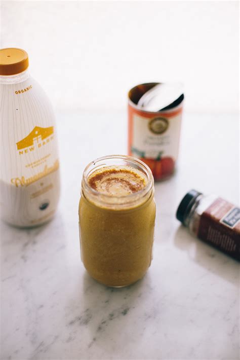 Healthy Pumpkin Spice Smoothie Recipe - Sequins & Stripes