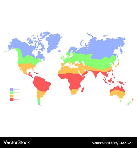 World Map With Climate Zones - Map