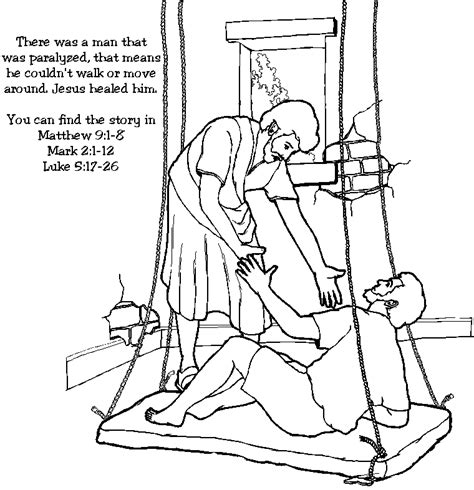 Jesus Heals The Sick Coloring Page - Coloring Home