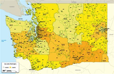 Washington State Zip Code Map – Map Of The Usa With State Names