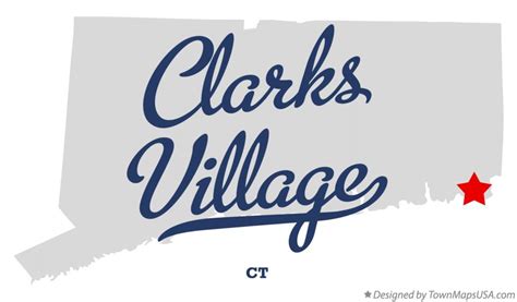 Map of Clarks Village, CT, Connecticut