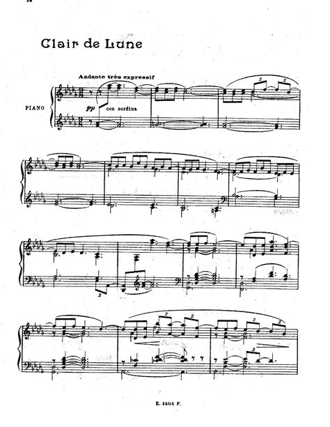Suite bergamasque (Debussy, Claude) - IMSLP: Free Sheet Music PDF Download