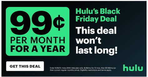 The Best Hulu Deal of the Year | $0.99/Month For 1 Year – Black Friday ...