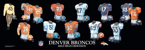 NFL Denver Broncos 1971 uniform original art – Heritage Sports Art