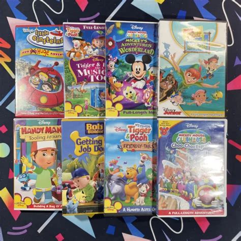 DISNEY KIDS DVD Lot of 8 Mickey Mouse Tigger Pooh Little Einsteins ...