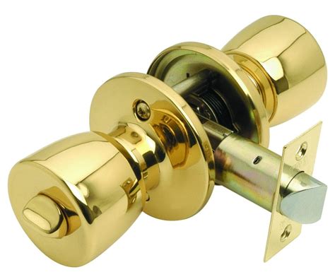 Excel Guardian Privacy Lock Door Knob Set Polished Brass Plated 6501 ...