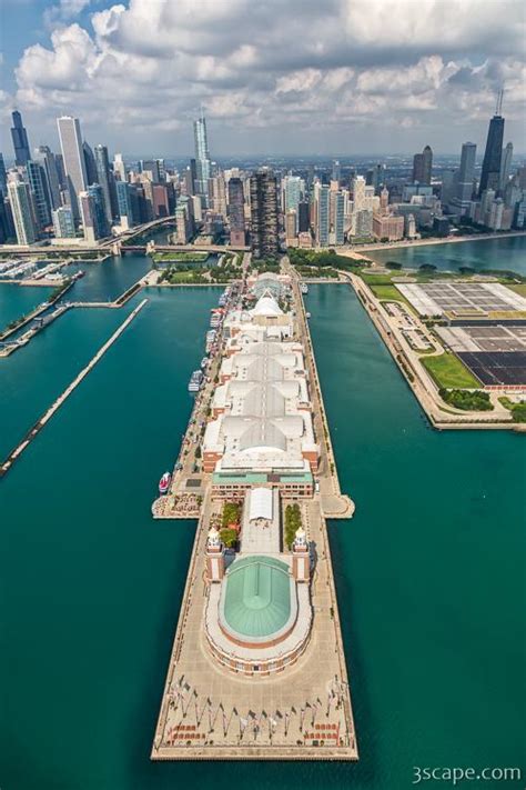 Navy Pier Chicago Aerial Photograph by Adam Romanowicz