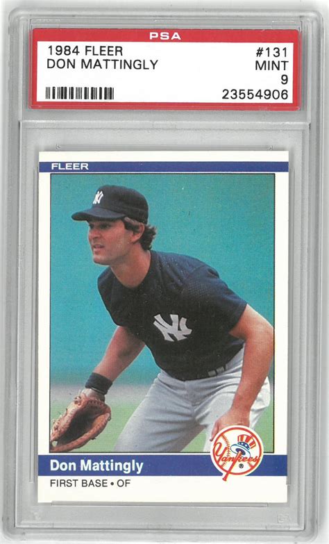 Lot Detail - Don Mattingly PSA 9 1984 Fleer Rookie Card