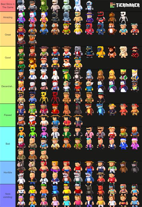 Stumble Guys Skins Tier List (Community Rankings) - TierMaker