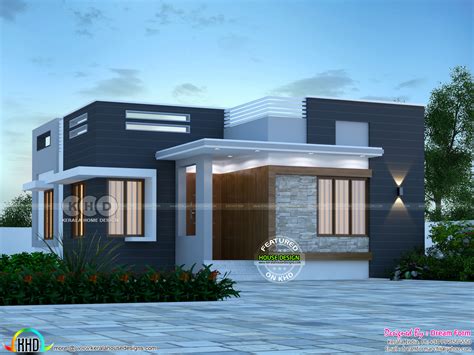 3 bedrooms 1000 sq. ft. single floor modern home design - Kerala Home ...