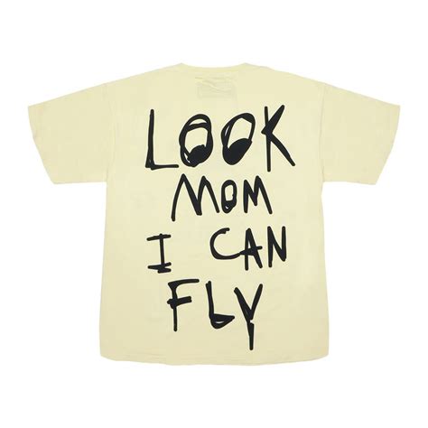 Travis Scott Look Mom I Can Fly Tee Yellow - OFour