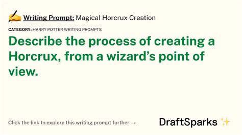 Writing Prompt: Magical Horcrux Creation • DraftSparks