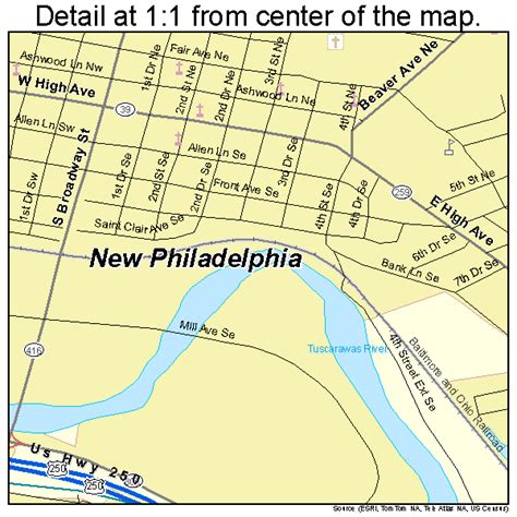 New Philadelphia Ohio Street Map 3955216