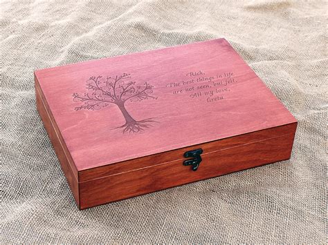 Personalized Memory Box Keepsake Box Custom Quote Memory - Etsy